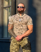 Чоловічі футболки піксель камуфляжний колір хакі, розмір M - зображення 3
