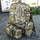 Рюкзак з підсумками Armory Tactics-Camo армійський, військовий, 55л, стропи MOLLE, для ЗСУ - зображення 8