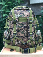 Рюкзак з підсумками Armory Tactics-Green Jungle армійський, військовий, 55л, стропи MOLLE, для ЗСУ - зображення 8
