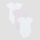Набір дитячих боді-футболок 3 шт для дівчинки OVS 1594989 86-92 см Рожевий/Білий (8056608952205) - зображення 1