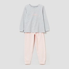 Піжама дитяча (футболка з довгими рукавами + штани) OVS 1624888 110 см Light Grey Melange (8052147446502) - зображення 1