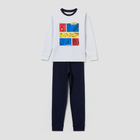 Піжама дитяча (футболка з довгими рукавами + штани) OVS 1628996 128 см Grey Melange (8052147504929) - зображення 1