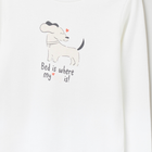 Піжама дитяча (футболка з довгими рукавами + штани) OVS 1629989 116 см Off-White/Pink (8052147517868) - зображення 2