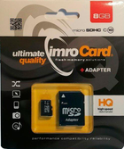 Adapter Imro microSDHC 8GB Class 10 + (10/8G ADP) - obraz 1