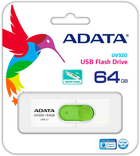 ADATA UV320 64GB USB 3.1 White-Green (AUV320-64G-RWHGN) - зображення 3