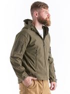 Мужская куртка тактическая Eagle Soft Shell JA-01 с флисом Green Olive M - изображение 5