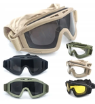 Тактические очки маска с сменными линзами баллистические очки для военных койот - изображение 4