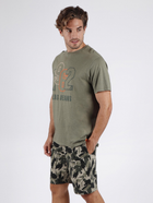 Піжама (футболка + шорти) чоловіча бавовняна Admas Lois 55378 S Хакі (8433623556715) - зображення 3