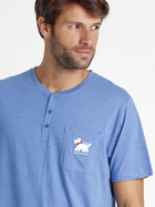 Піжама (футболка + шорти) чоловіча бавовняна Admas 60250 S Блакитна (8433623642579) - зображення 4