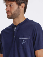 Піжама (футболка + шорти) чоловіча бавовняна Admas Classic 60252 XL Блакитна (8433623655968) - зображення 3