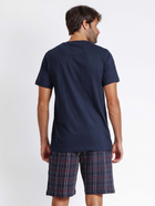 Піжама (футболка + шорти) чоловіча бавовняна Admas Lois 60956 M Темно-синя (8433623649295) - зображення 2