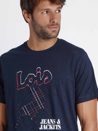 Піжама (футболка + шорти) чоловіча бавовняна Admas Lois 60956 M Темно-синя (8433623649295) - зображення 4