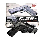 Страйкбольний пістолет з кобурою Colt 1911 Rail Galaxy G25+ метал чорний - изображение 9