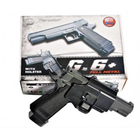 Страйкбольний пістолет з Кобурою Colt M1911 Hi-Capa Galaxy G6+ метал чорний - изображение 7