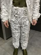 Маскировочный костюм зимний белый Yakeda, куртка и брюки (на кнопках, резинки), чехол, размер универсальный - изображение 8