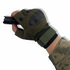 Чоловічі військові рукавички без пальців розмір (L) - изображение 4