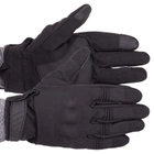 Тактичні рукавички із закритими пальцями на флісі Чорні розмір M - изображение 1