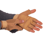 Тактичні рукавички з відкритими пальцями SP-Sport BC-8788 Колір: Хакі розмір: L - зображення 5