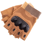 Тактичні рукавички з відкритими пальцями SP-Sport BC-8788 Колір: Хакі розмір: M - зображення 6