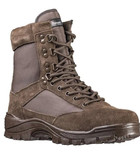 Ботинки тактические демисезонные Коричневые Mil-Tec Side zip boots на молнии 12822109 размер 40 - изображение 1