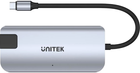 USB-хаб Unitek uHUB P5+ 5-in-1 USB-C Ethernet Hub with HDMI and 100W Power Delivery (D1028A) - зображення 3