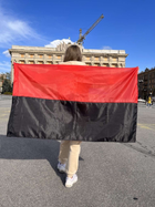 Червоно-чорний прапор з нейлону ОУН УПА 140х90 см