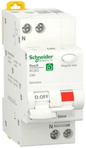 Диференційний вимикач 1P+N 40A 30мA 6кA "C" тип АС [R9D25640] RESI9 Schneider Electric