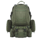 Тактический рюкзак армейский Camo Tactics 55л с отстегивающимися сумками, Стропы МОЛЛЕ Oliva - изображение 9