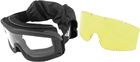 Набор баллистическая защитная маска KHS Tactical optics 25902A Черная + Светофильтр Max Fuchs для маски для арт. 25902A/B/F Желтый (25902A_25912Q) - изображение 1