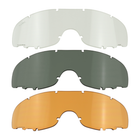 Защитная маска, SPEAR MODEL, койот, полноободочные, матовые линзы х3, One size - изображение 5