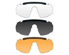 Тактические защитные очки Wiley X Sabre Advanced Set 3in1 - матовый Черный - изображение 2