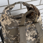 Сумка дорожная тактическая, туристический рюкзак 65 л Пиксель MELGO влагозащитный вещевой мешок - изображение 5