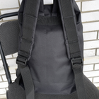 Рюкзак для речей із прогумованного оксфорду, речовий тактичний мішок на 25 літрів Melgo чорний - зображення 4