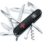 Нож VictoRinox Huntsman Army Black "Емблема ЗСУ" (1.3713.3_W0010u)