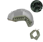 Рельсы рельсовые крепления направляющие на тактический шлем Fast Зеленый - изображение 2