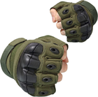 Перчатки тактические короткопалые с защитой костяшек Зевс UAD Олива XL - изображение 5