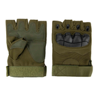 Перчатки тактические короткопалые с защитой костяшек Зевс UAD Олива XL - изображение 6