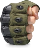Перчатки тактические короткопалые с защитой костяшек Зевс UAD Олива M - изображение 3