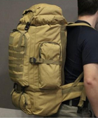 Армейский тактический военный рейдовый рюкзак HardTime 70л койот - изображение 11