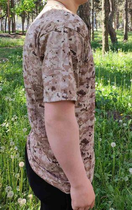 Тактическая футболка Flas; XL/50-52; 100% Хлопок. Пиксель Desert. Армейская футболка. - изображение 8