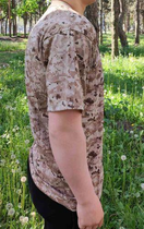Тактическая футболка Flas; M/46-48; 100% Хлопок. Пиксель Desert. Армейская футболка. - изображение 8