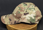 Тактическая военная бейсболка BexShop кепка с липучкой под шеврон камуфляжная бейсболка Мультикам - изображение 3