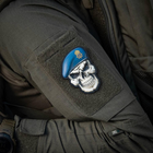 Шеврон на липучке Череп в берете (Национальная Гвардия Украины) Синий - изображение 6