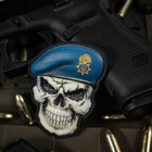 Шеврон на липучке Череп в берете (Национальная Гвардия Украины) Синий - изображение 8