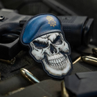Шеврон на липучке Череп в берете (Национальная Гвардия Украины) Синий - изображение 9