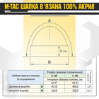 Шапка тонкая вязкая 100% акрил Dark Olive L - изображение 6