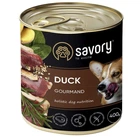 Вологий корм Savory для дорослих собак з качкою