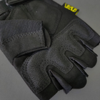 Защитные тактические военные перчатки без пальцев MECHANIX для рыбалки охоты черные АН5628 размер М - изображение 8