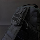 Міцна тактична сумка через плече військова однолямкова з тканини SILVER KNIGHT Чорна (115) - зображення 8