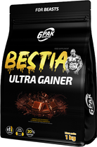 6PAK Bestia Ultra Gainer 1000 g Chocolate (5902114044343) - obraz 1